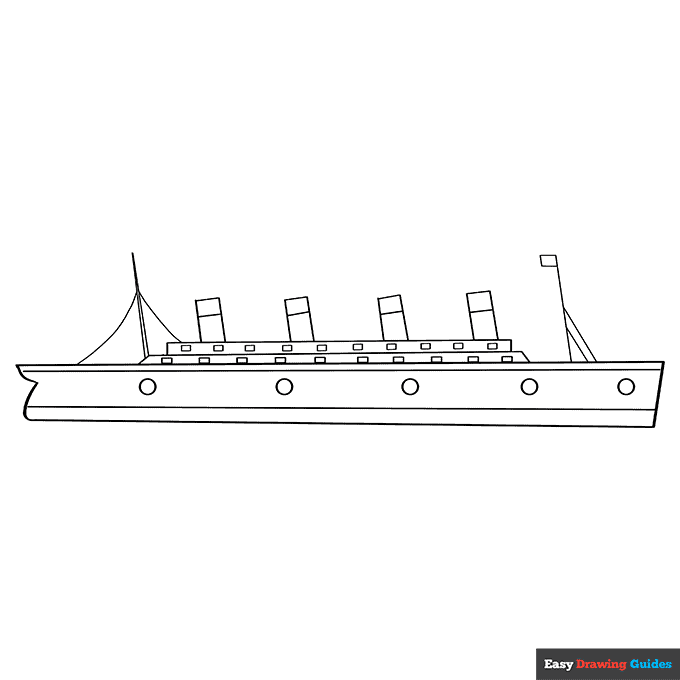 Titanic Coloring Page | Easy Drawing Guides