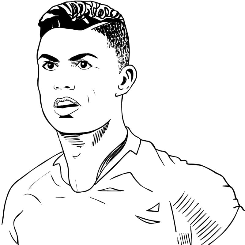 Cristiano Ronaldo 3 Coloring Page - Free Printable Coloring Pages for Kids