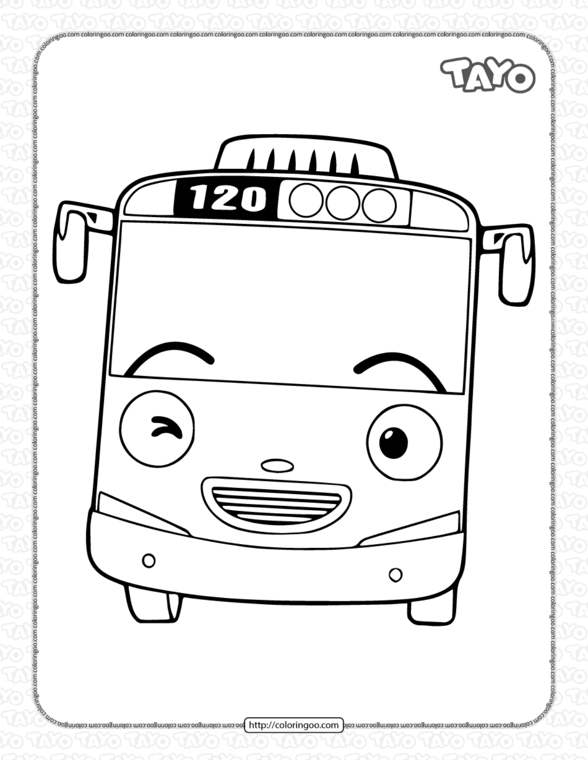 Printable Tayo Coloring Pages   Coloring Home