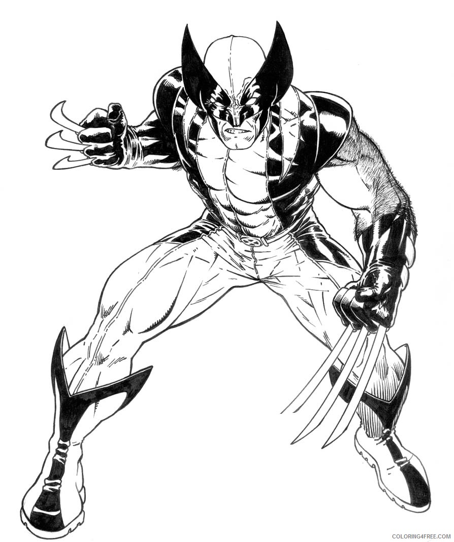 marvel wolverine coloring pages Coloring4free - Coloring4Free.com