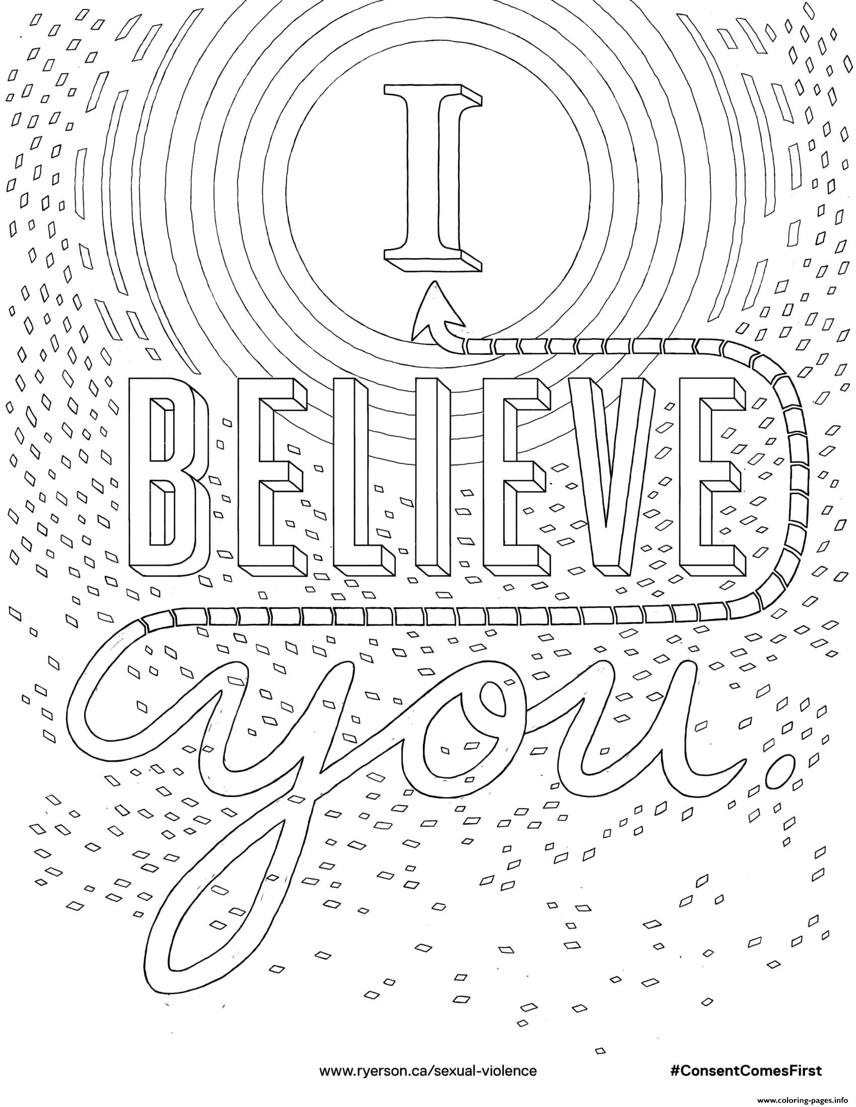 I Believe You Coloring Pages Printable