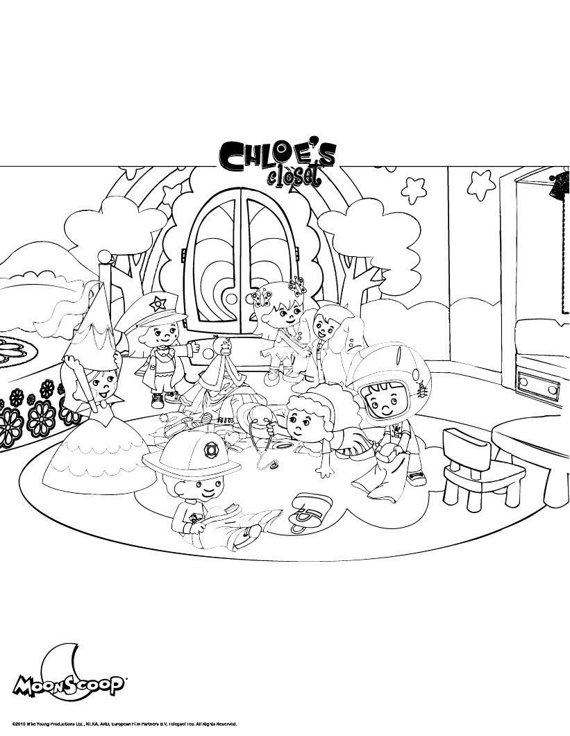 CHLOE'S CLOSET coloring page - Chloe's Bedroom