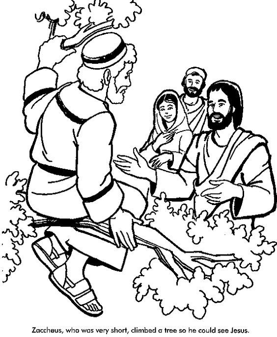 zacchaeus coloring page | Sunday School Projects | Pinterest ...