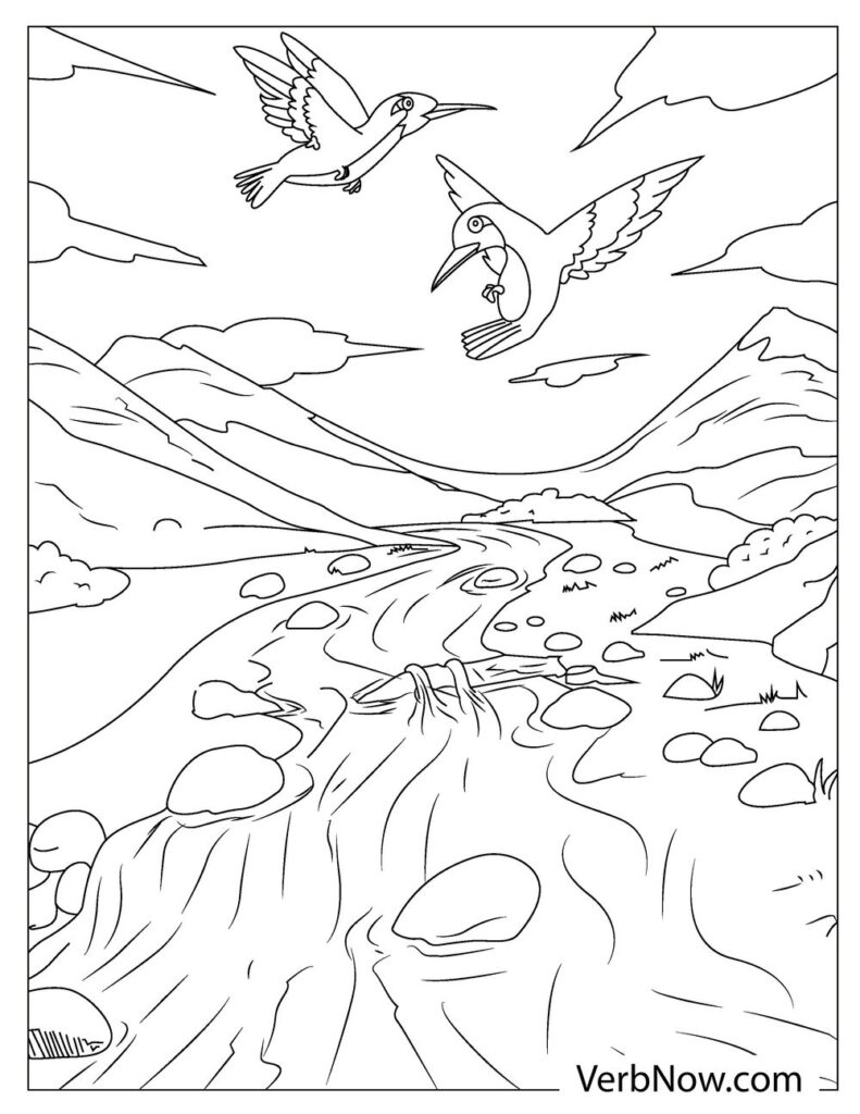 Free MOUNTAIN Coloring Pages & Book for Download (Printable PDF) - VerbNow