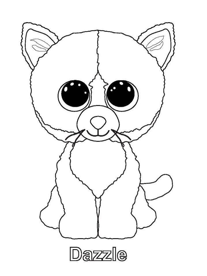 Dazzle Beanie Boo Coloring Page - Free Printable Coloring Pages for Kids