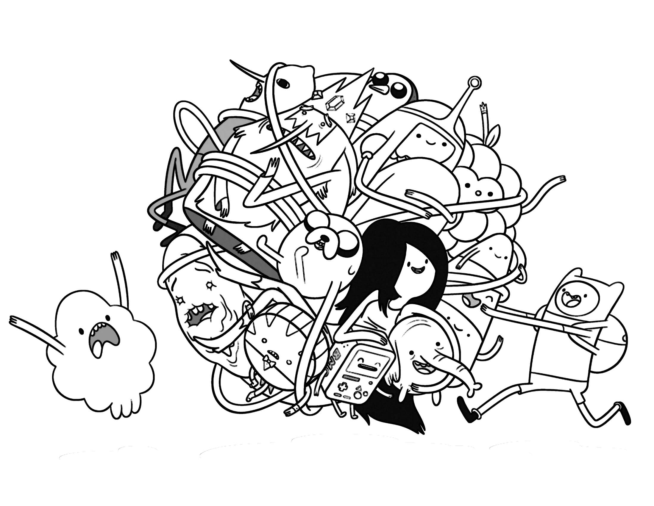adventure time coloring pages3|free printables|maze - coloring-pages