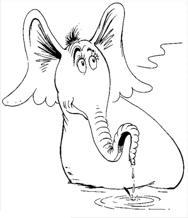Horton Hears A Who Look Confuse Coloring Page
