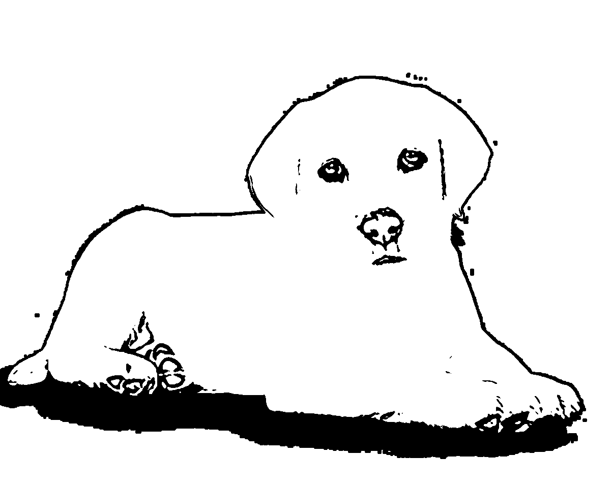 Outline Dog Puppy Dog Coloring Page | Wecoloringpage