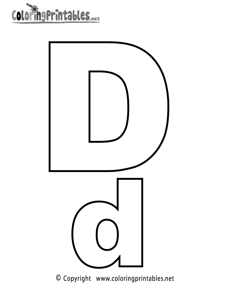 Printable Letter D Coloring Pages - Coloring Home