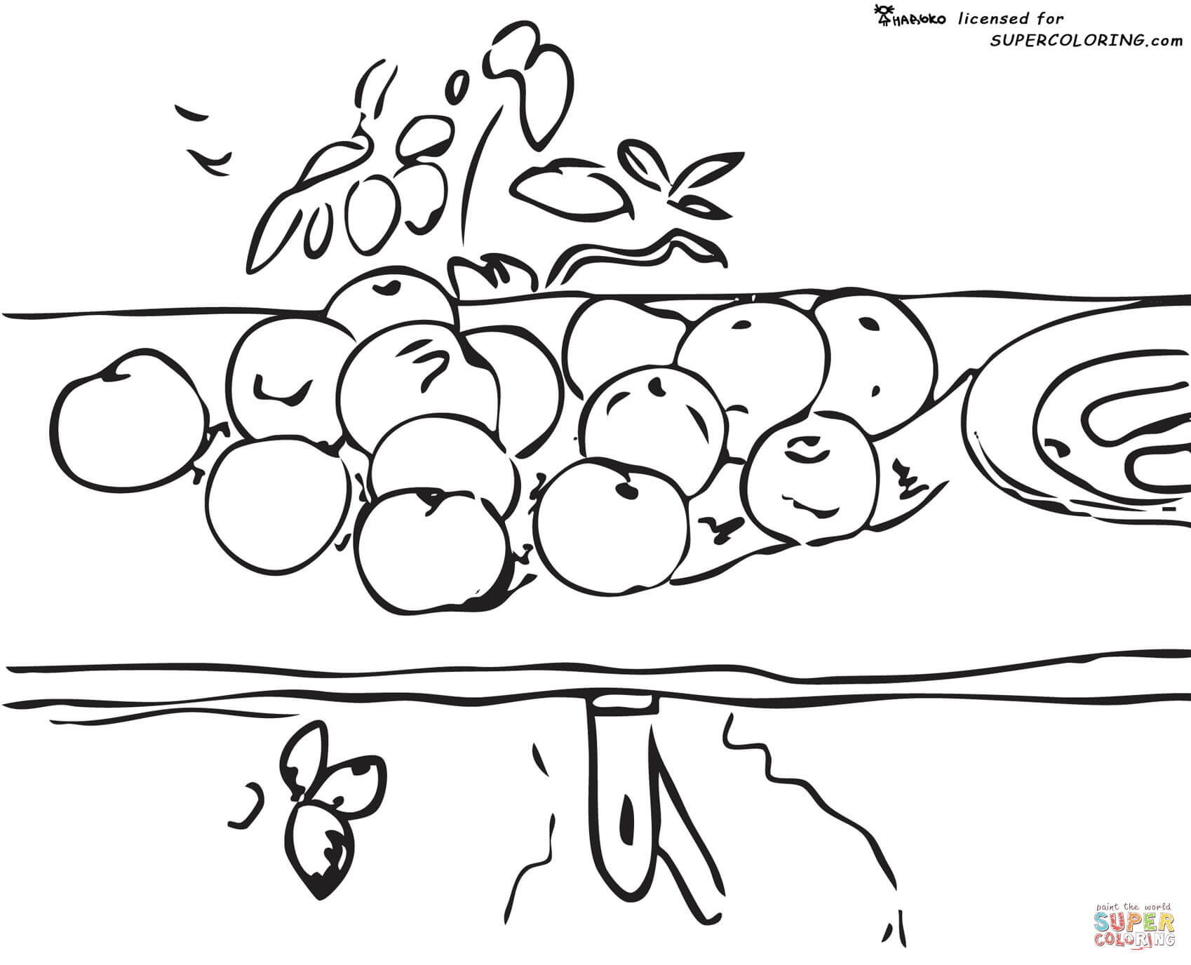 Still Life with Apples by Paul Cezanne coloring page | Free ...