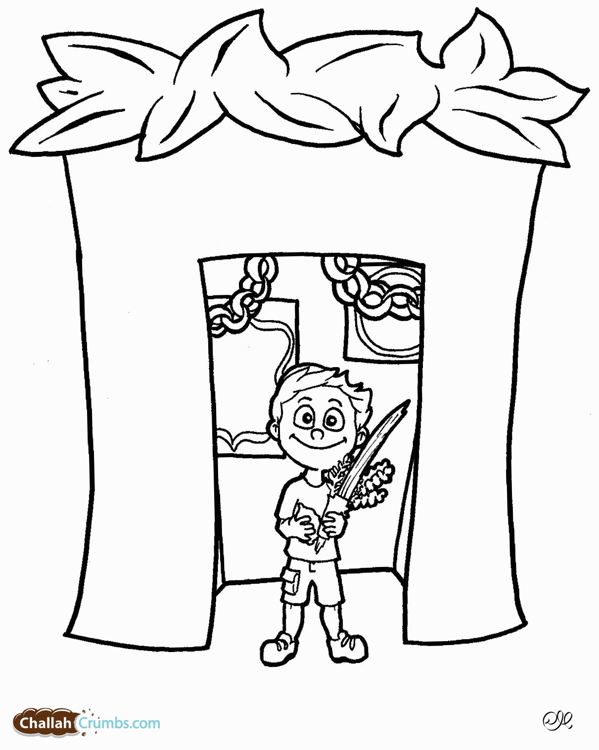 Sukkot Coloring Page Coloring Home