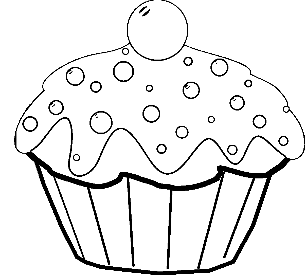 Cupcake Cup Cake Coloring Page 14 | Wecoloringpage
