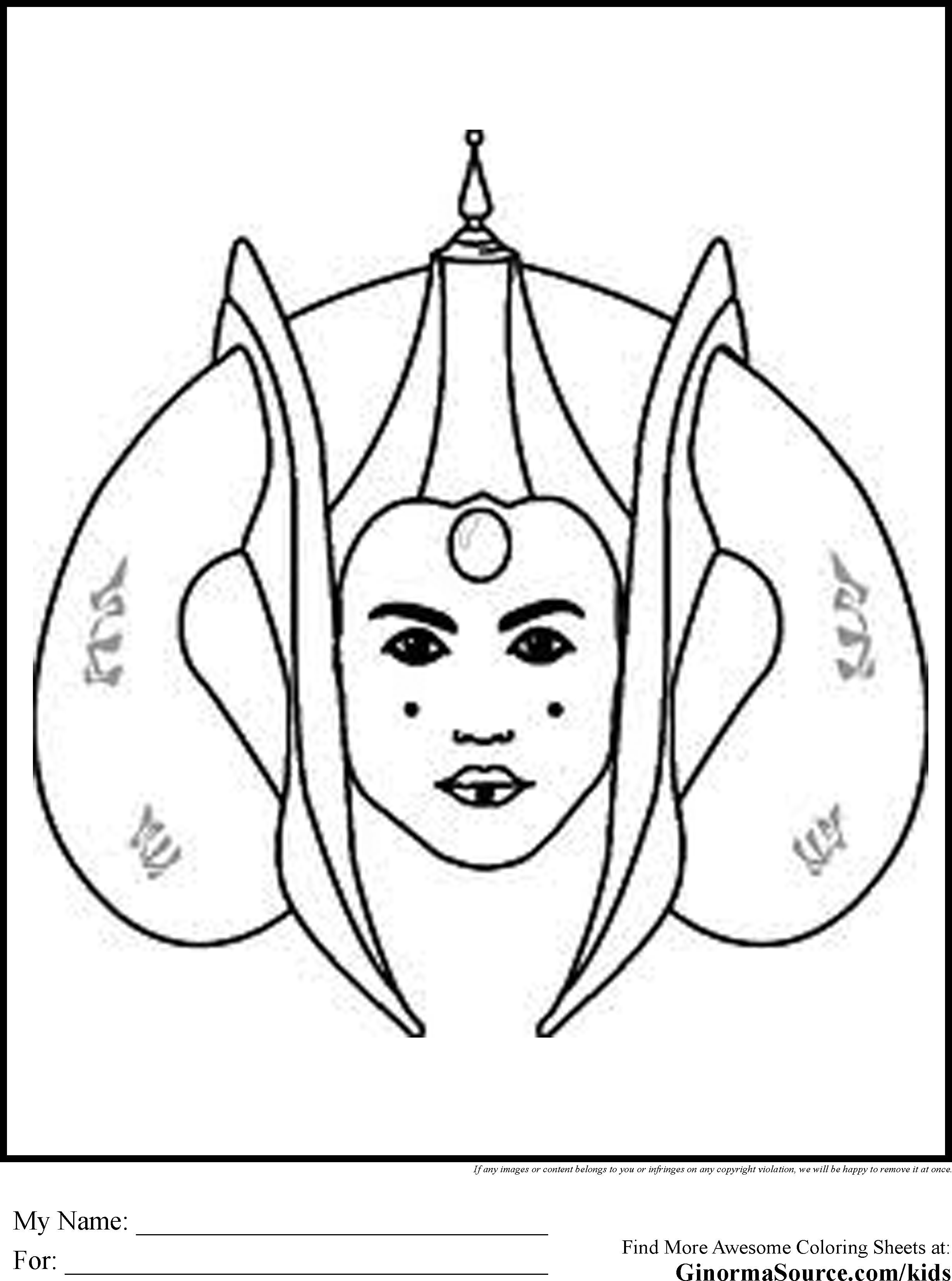 8 Pics of Star Wars Queen Amidala Coloring Pages - Star Wars Padme ...