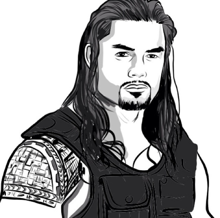 Wwe Coloring Pages Of Roman Reigns - High Quality Coloring Pages
