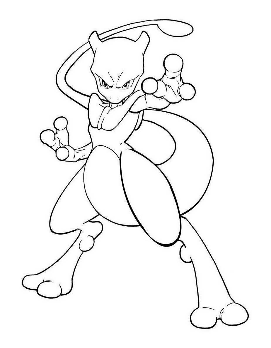 Mega Mewtwo Coloring Pages   Coloring Home