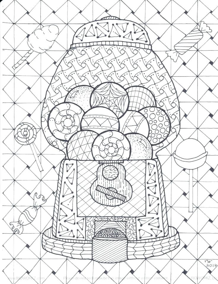 Gumball Machine Coloring Pages Page 1 Line 17qq Com Coloring Home
