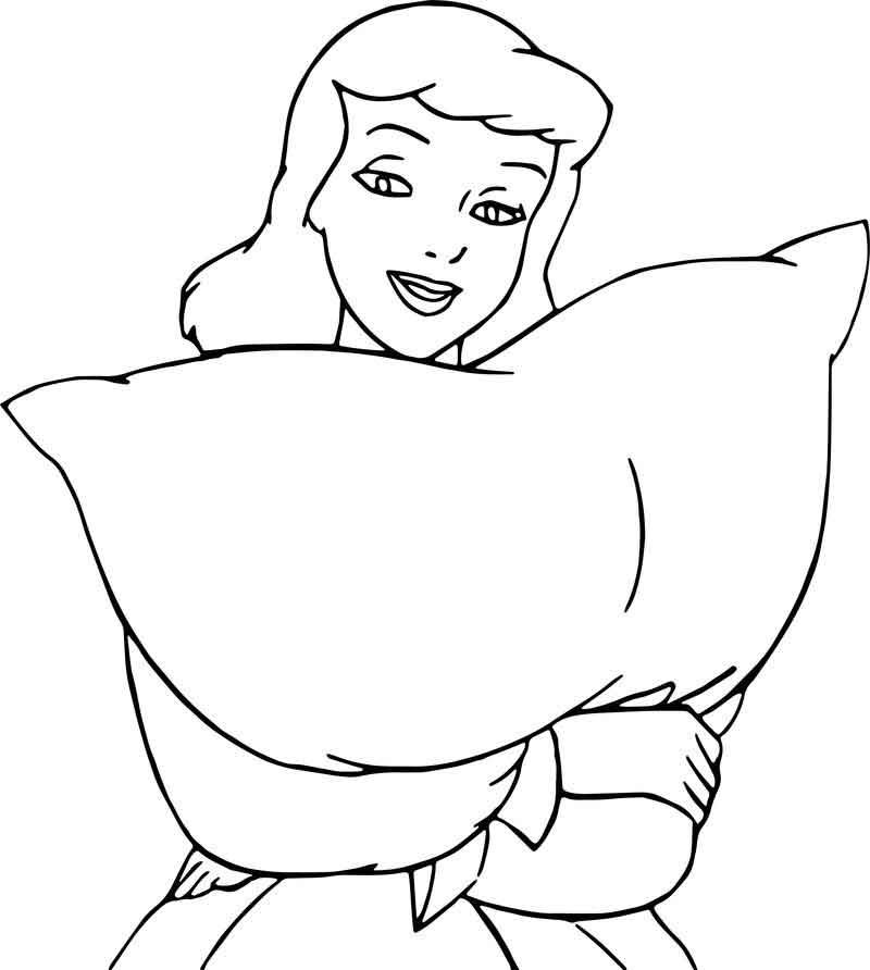 Cinderella Pillow Coloring Pages | Coloring pages, Bible coloring pages,  Free coloring sheets