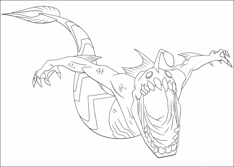 Ben 10 Ripjaw Printable Coloring Page |