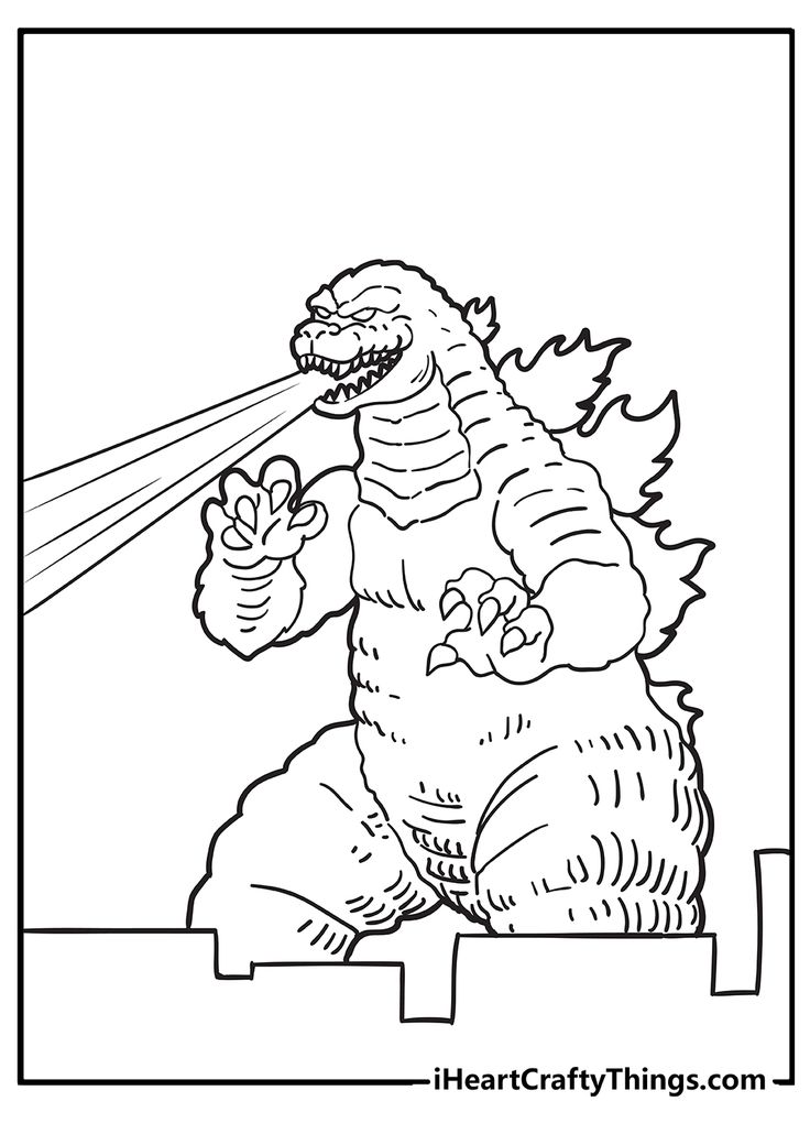 Download or print this amazing coloring page: Printable Godzilla Coloring  Pages (Updated 2022) | Bunny coloring pages, Coloring pages, Godzilla  birthday