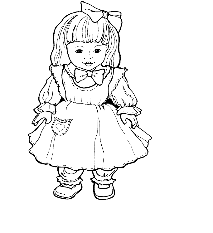 10 Pics of Cute Girl Doll Coloring Pages - Little Girl Doll ...