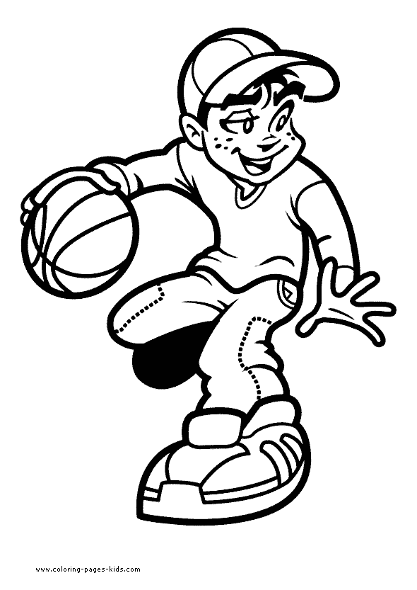 Basketball For Kids - Coloring Pages for Kids and for Adults