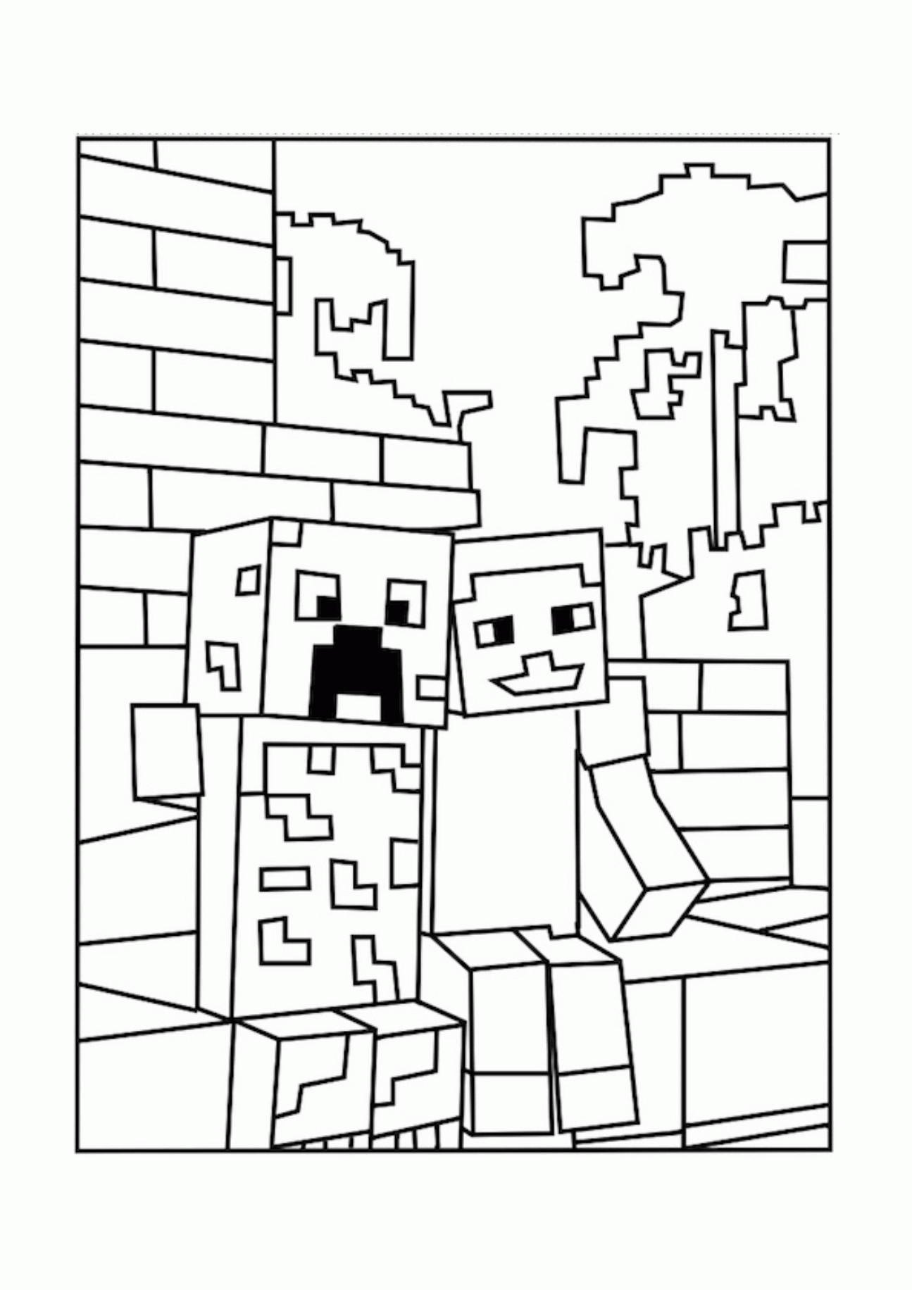 Rehearsal Minecraft Coloring Pages Resume Format Download Pdf ...