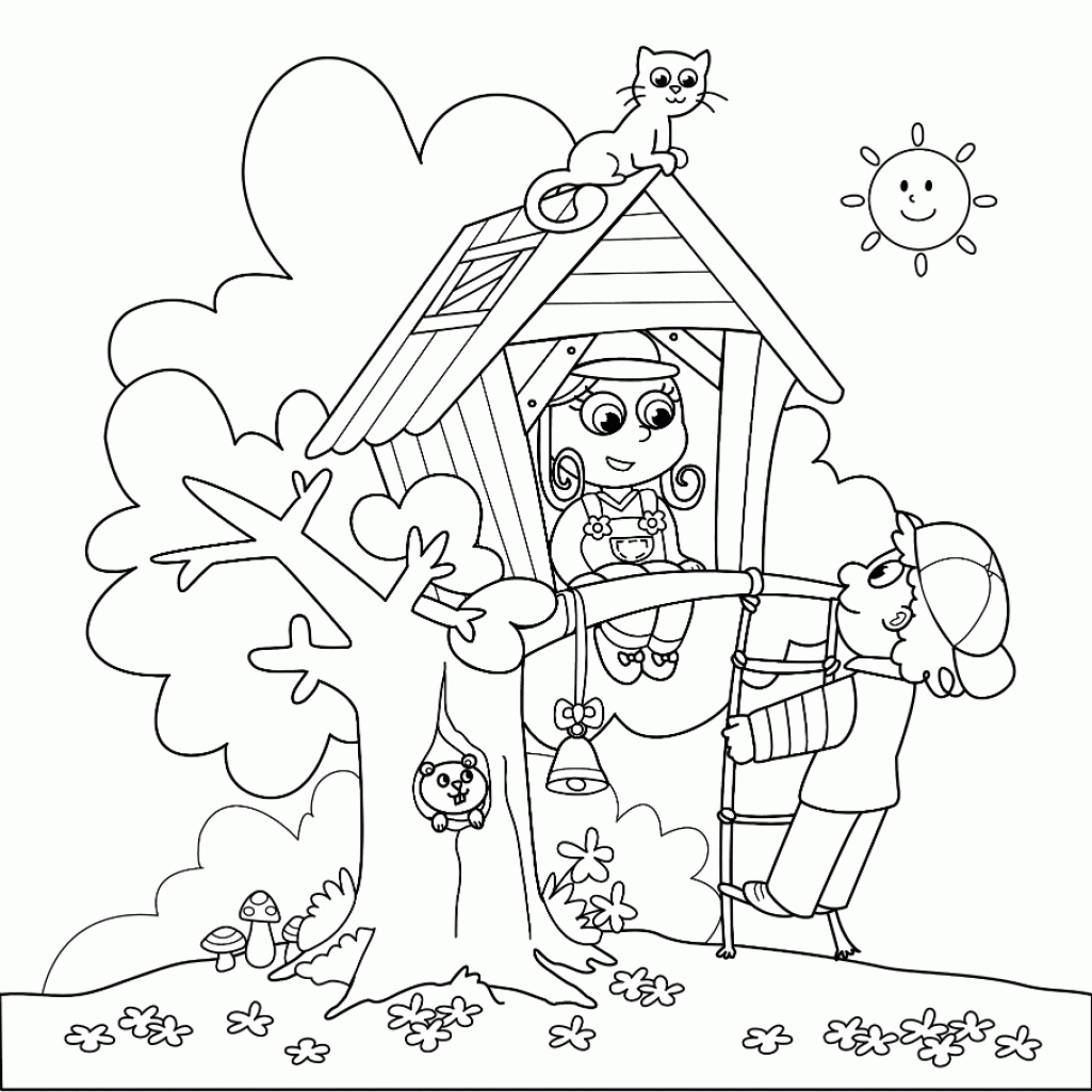 Summer Fun Coloring Page - Coloring Home