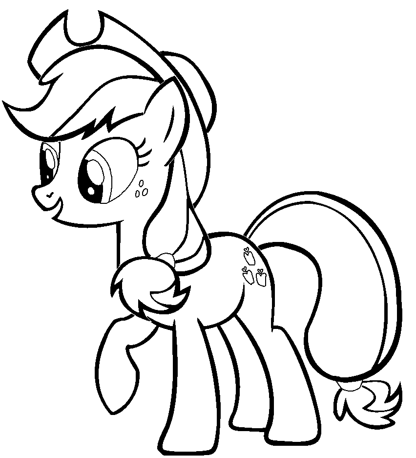 My Little Pony Coloring Pages Applejack   Coloring Home