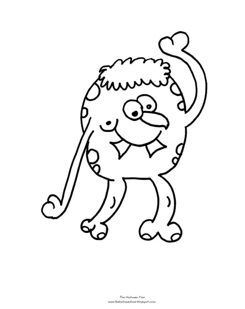 Easy Wiggles Coloring Page On Droomartcom on droomart.com