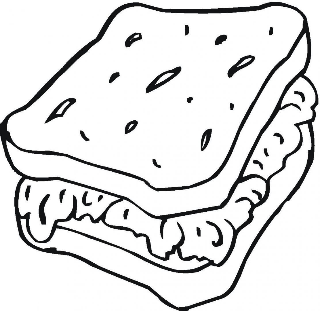 Sandwich Coloring Page at GetDrawings.com | Free for ...