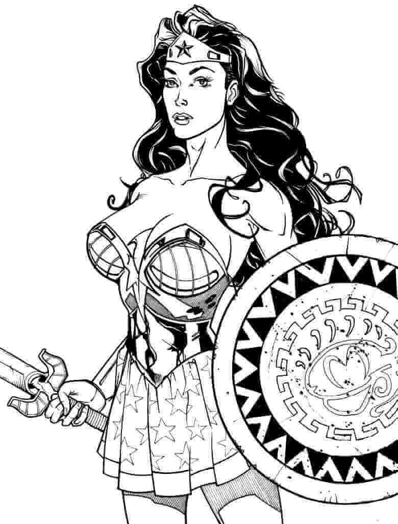 Wonder-woman-coloring-pages-sword-and-shield - Coloring ...