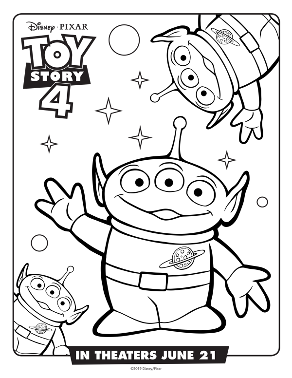 NEW Toy Story 4 Free Coloring Sheets - April Golightly