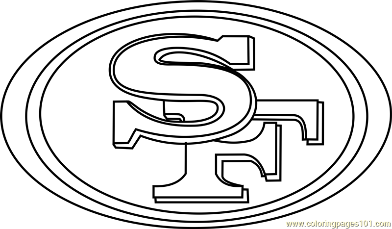 San Francisco 49ers Logo Coloring Page - Free NFL Coloring ...