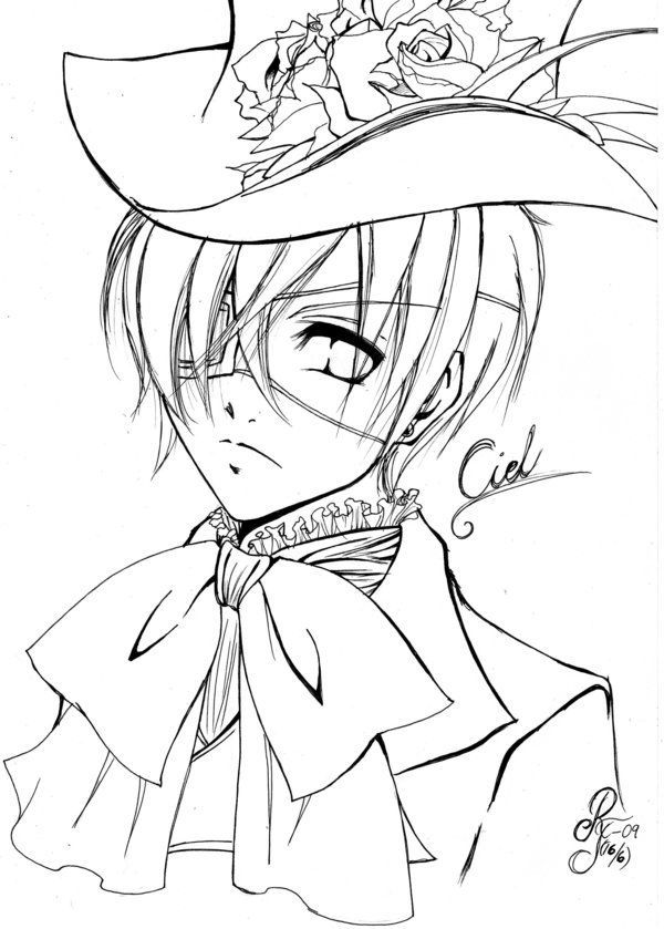 Ciel coloring page | Coloring pages, Anime lineart, Coloring pages ...