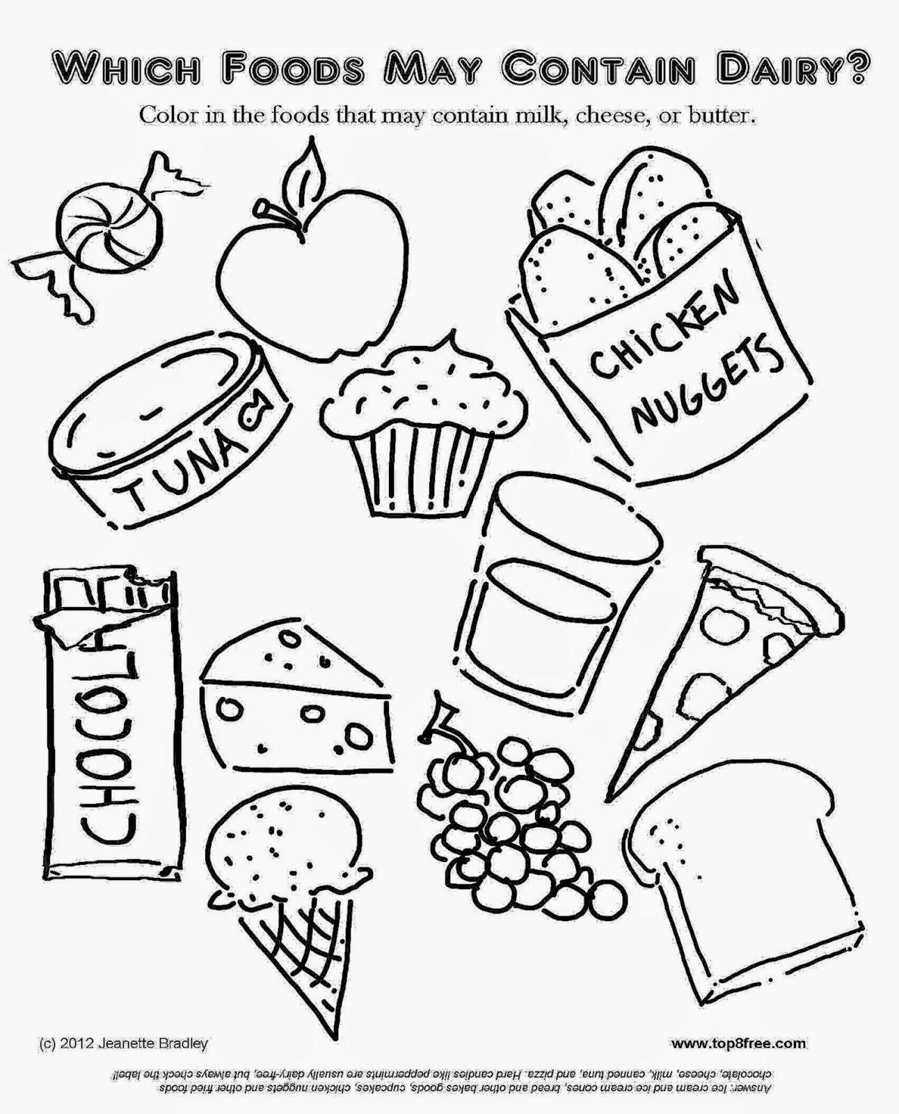 Coloring Pictures Of Food | Free Coloring Pictures