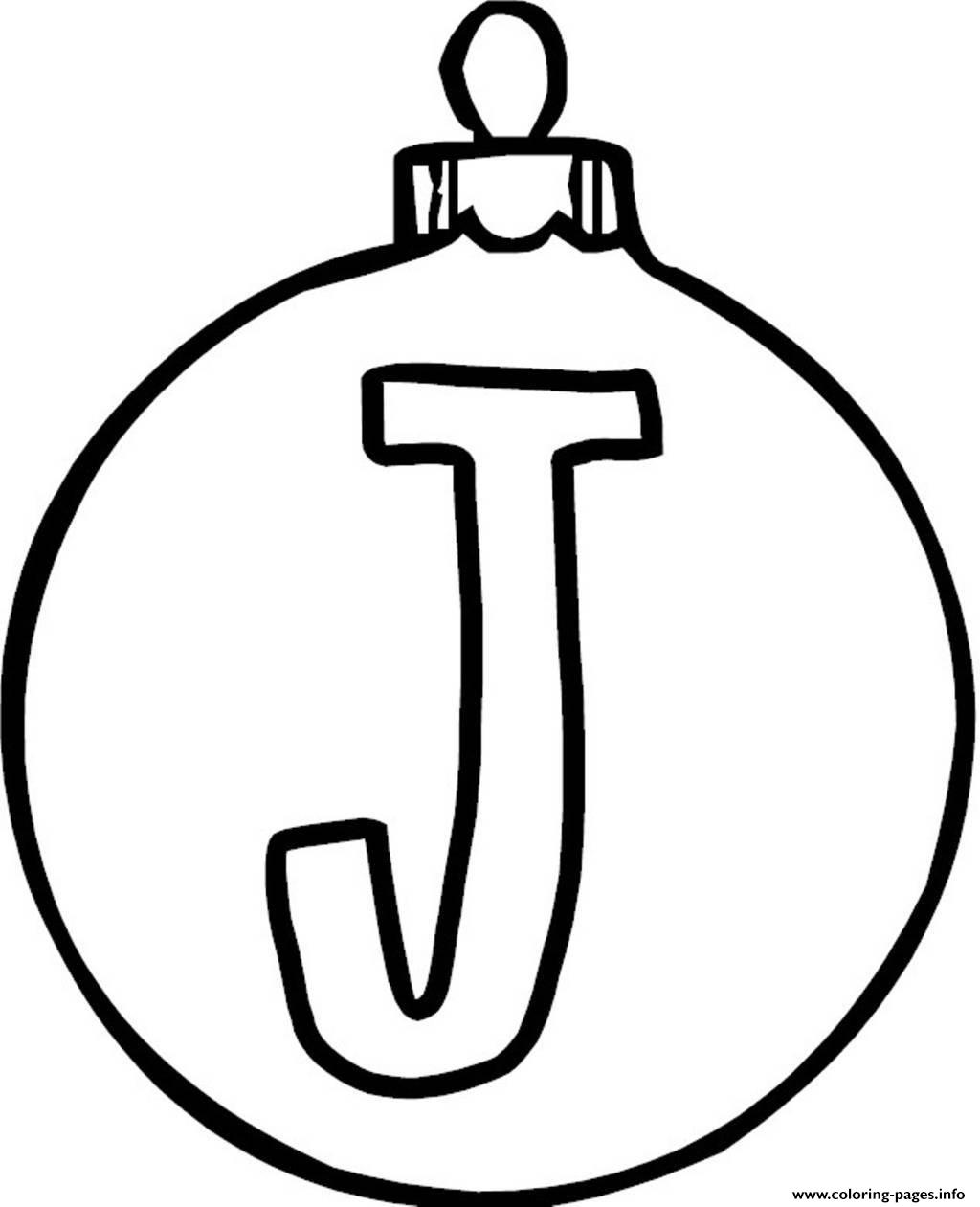 Coffee Table : Christmas Ornament Coloring Page Alphabet ...
