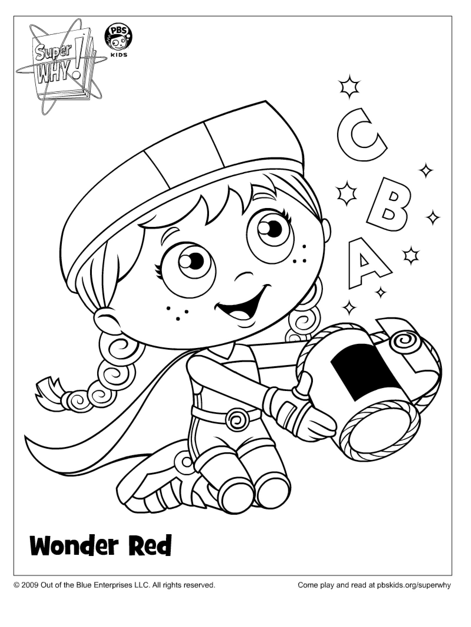 Super Why Coloring Page - Coloring