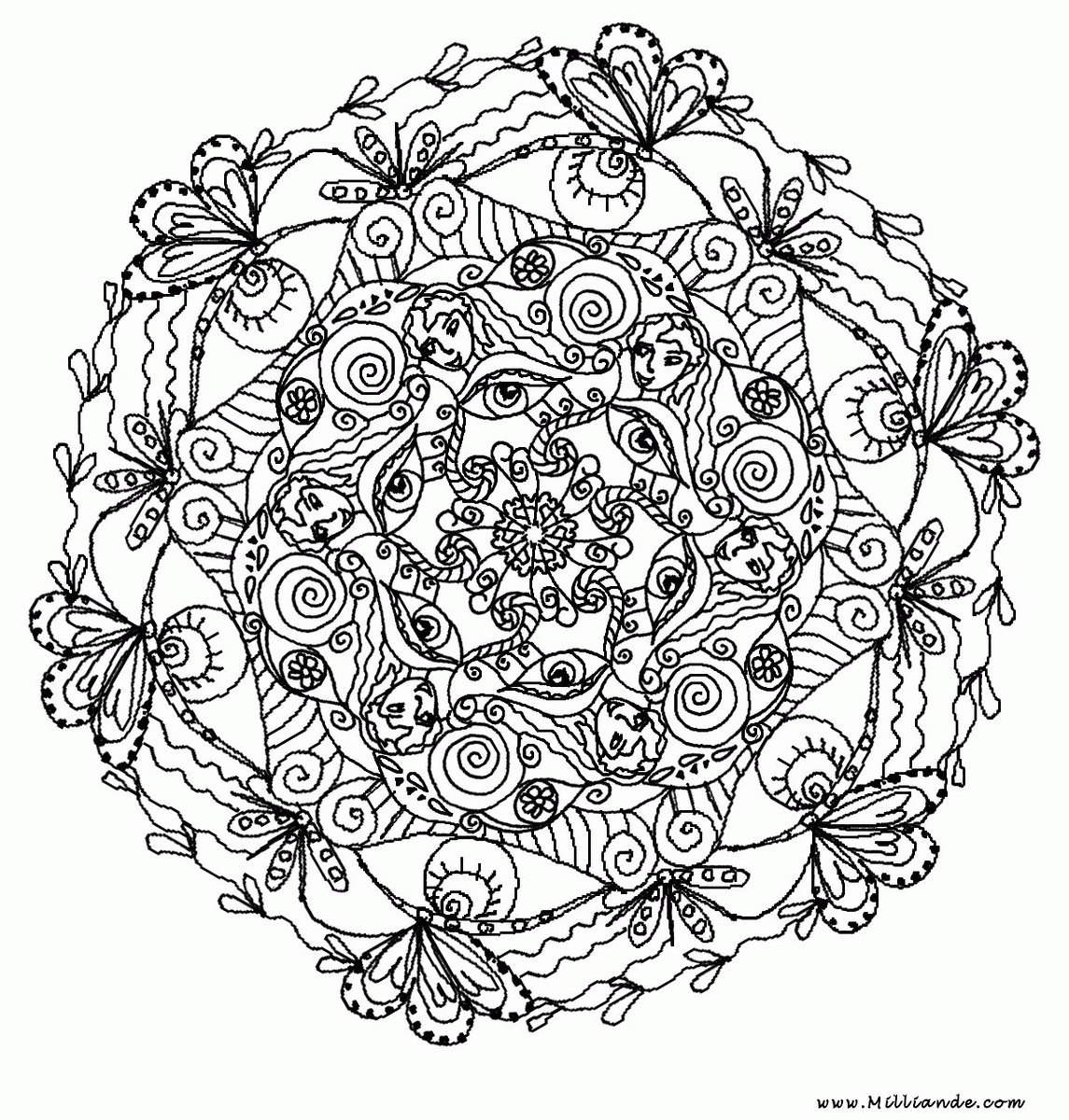 Mandala Coloring Pages Expert Level Printable - Coloring