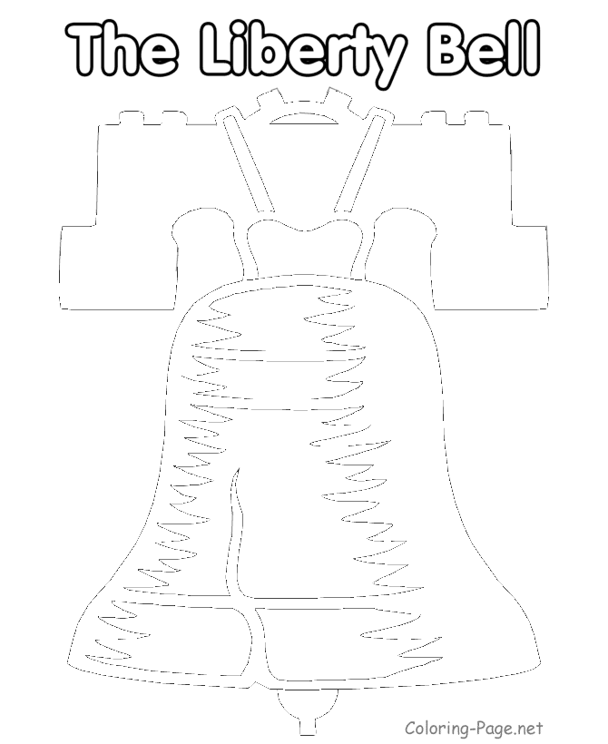 The Liberty Bell - Printable coloring page