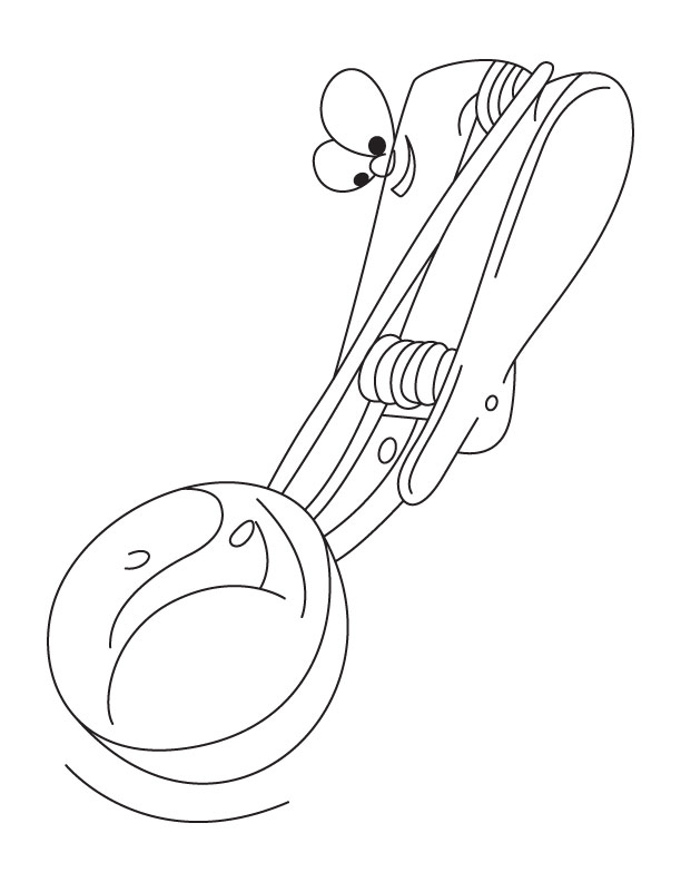 Ice cream scoop coloring page | Download Free Ice cream scoop 