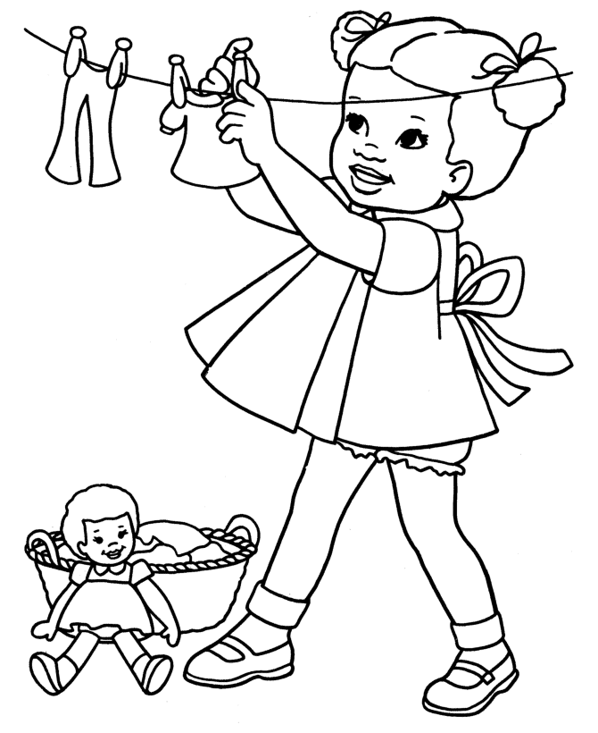 Spring Children and Fun Coloring Page 5 - Spring fun Coloring ...