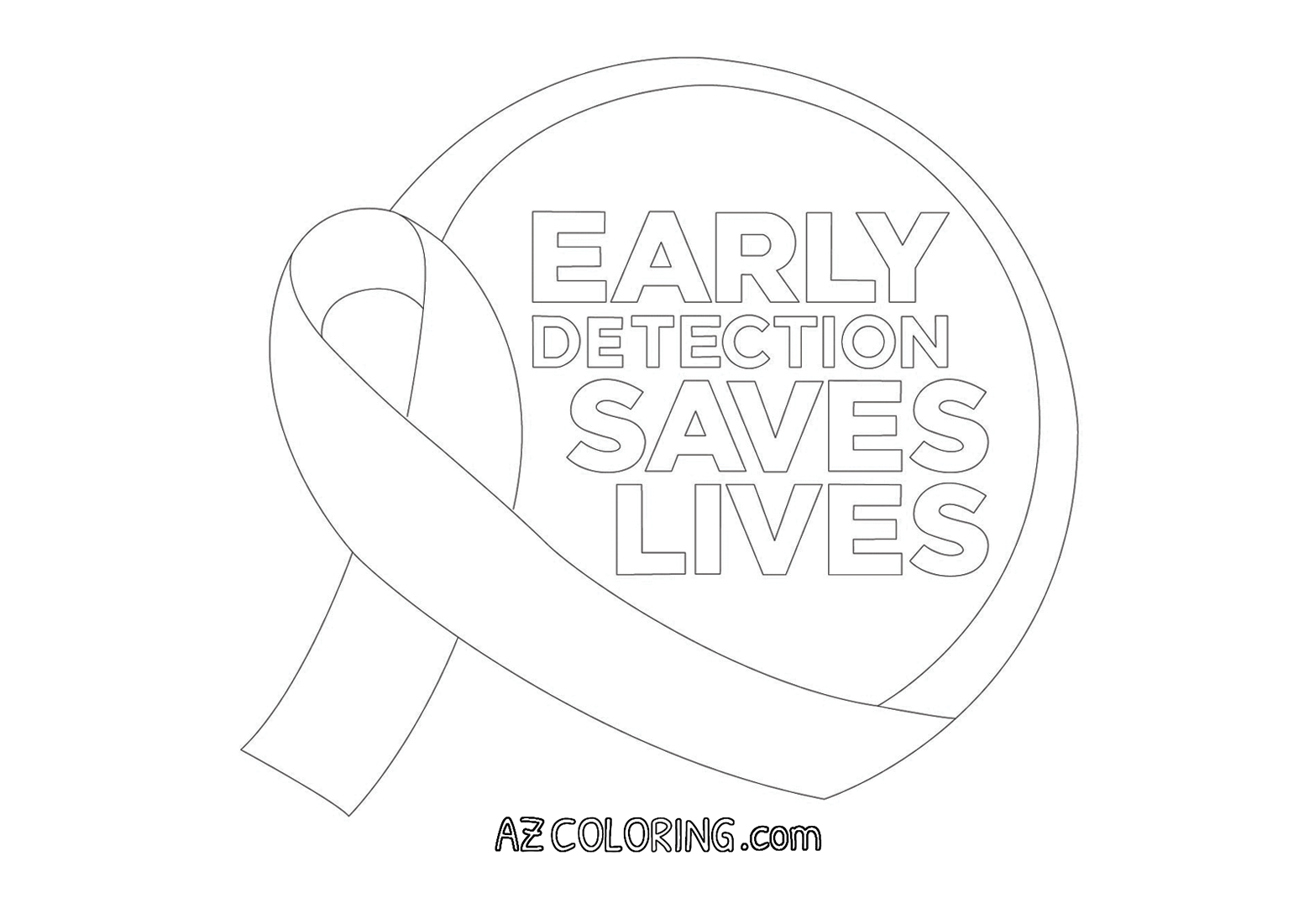 Breast Cancer Awareness Coloring Page