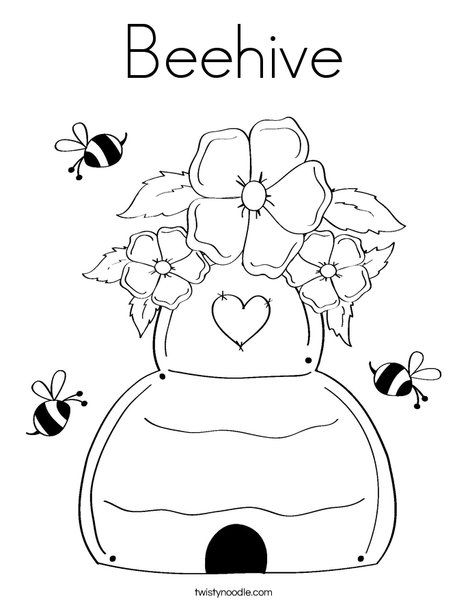Beehive Coloring Page - Twisty Noodle