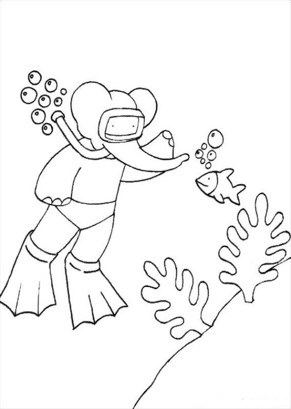 Kids-n-fun.com | 15 coloring pages of Babar the elephant