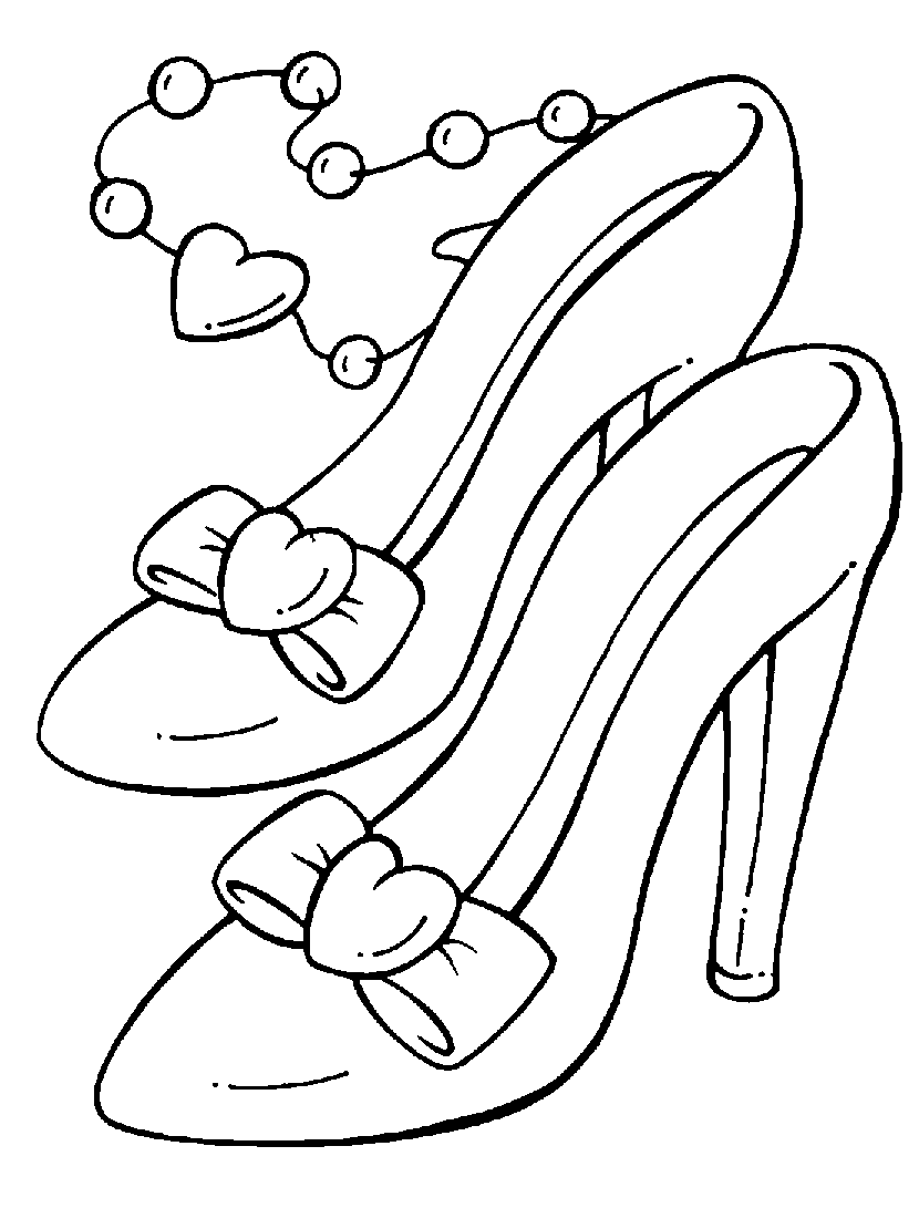 Princess Shoes Coloring Pages Printable - Get Coloring Pages