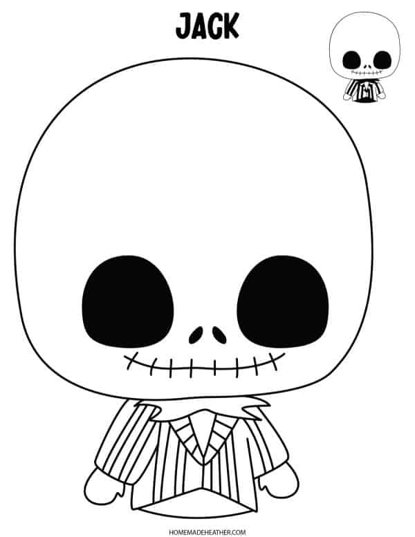 Jack Skellington Coloring Pages » Homemade Heather