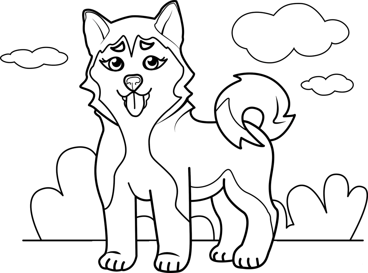 Discover Husky Puppy Coloring Pages - Perfect for Dog Lovers