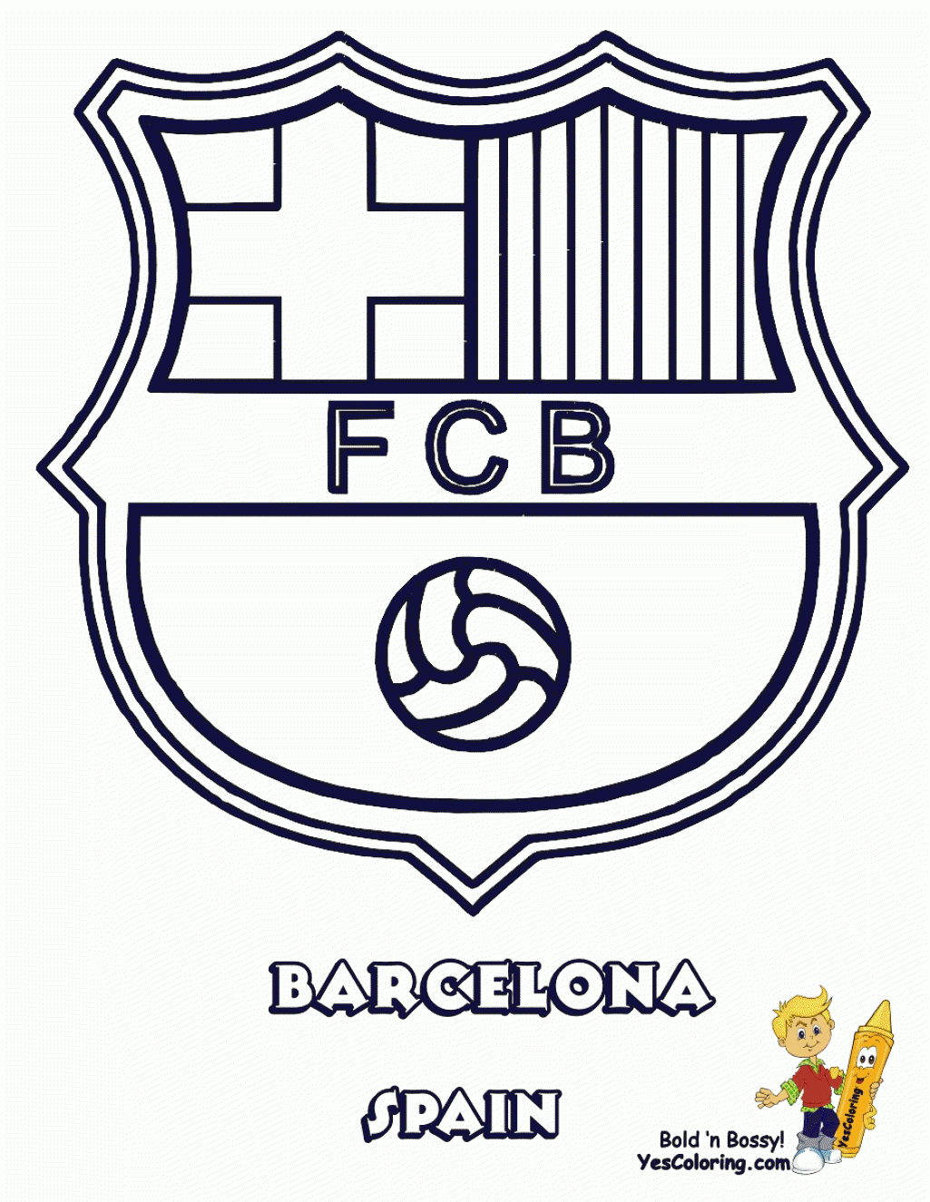 FC Barcelona Spain Coloring Page
