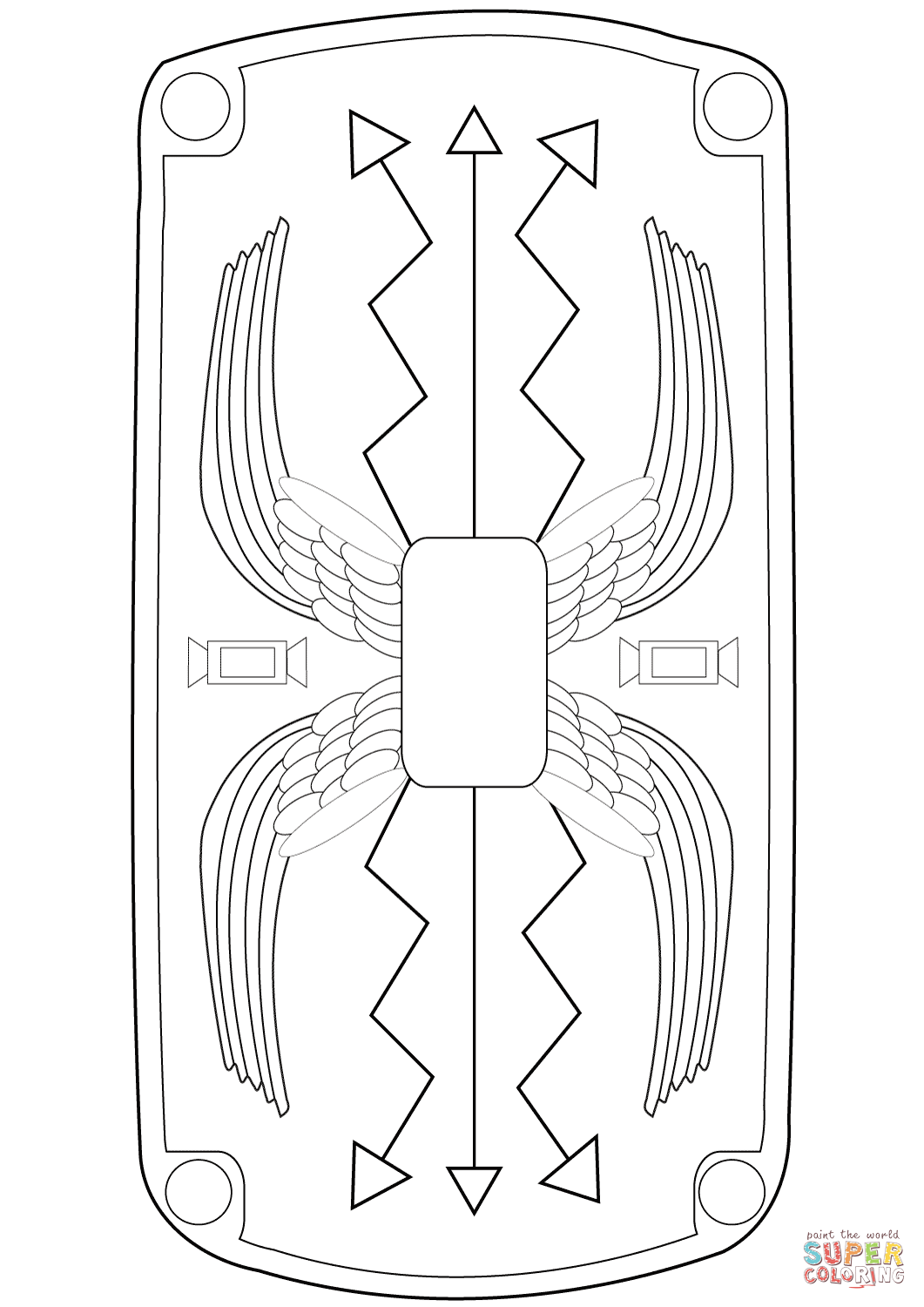 Roman Shield coloring page | Free Printable Coloring Pages