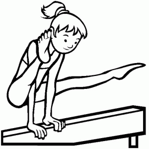 Gymnastics Pictures To Color - Coloring Pages for Kids and for Adults